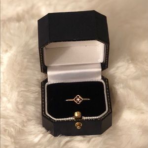 Kendra Scott size 7 14k Yellow Gold White Diamond